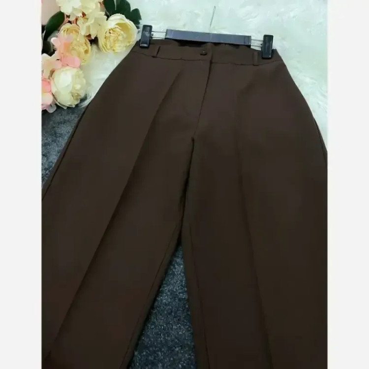 شلوار کلاسیک زنانه مازراتی 330 گرم درجه یک رنگ قهوه ای سورمه ای موکا سایز 38 و 40 قد 100