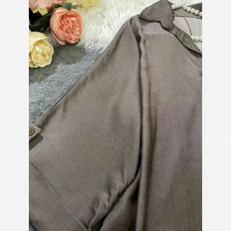مانتو باکسی ینزی فول نگین خنک تابستانی فری سایز تا 48