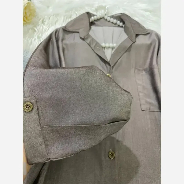 مانتو باکسی ینزی فول نگین خنک تابستانی فری سایز تا 48