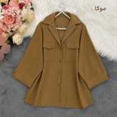مانتو باکسی ینزی فول نگین خنک تابستانی فری سایز تا 48