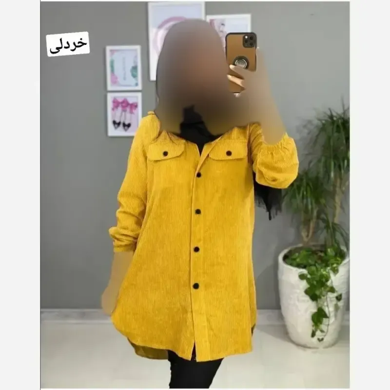 مانتو مخمل کبریتی پاییزه درجه یک فری سایز