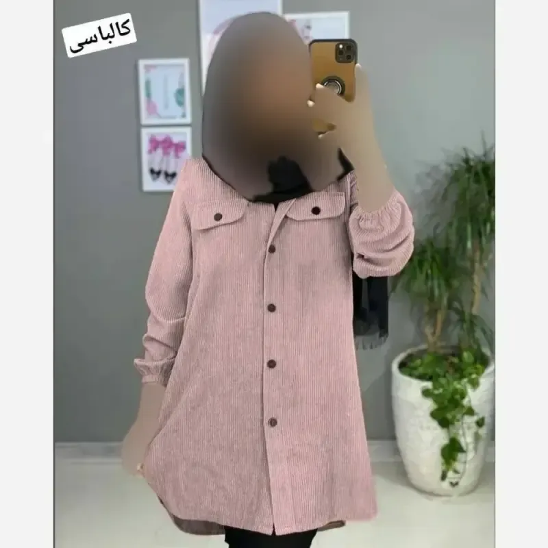 مانتو مخمل کبریتی پاییزه درجه یک فری سایز