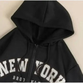 سویشرت NY دورس تو کرکی رنگ مشکی سایز فری 36 تا 44