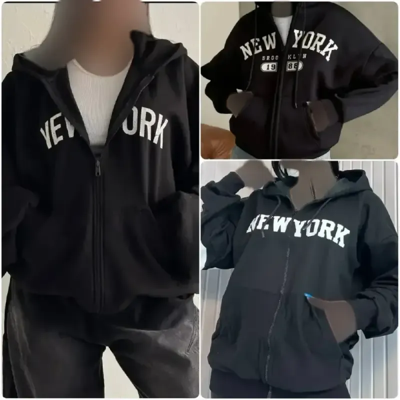 سویشرت NY دورس تو کرکی رنگ مشکی سایز فری 36 تا 44
