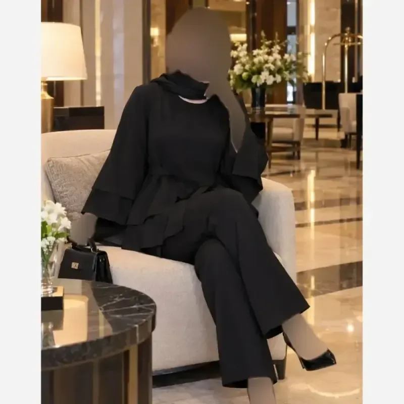 شومیز مجلسی زنانه حریر جت بلک مشکی آسترددار سایز فری تا 48