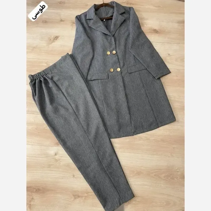 ست اداری سارا پارچه مازراتی کجراه درجه یک رنگ بندی متنوع سایز 1 و 2