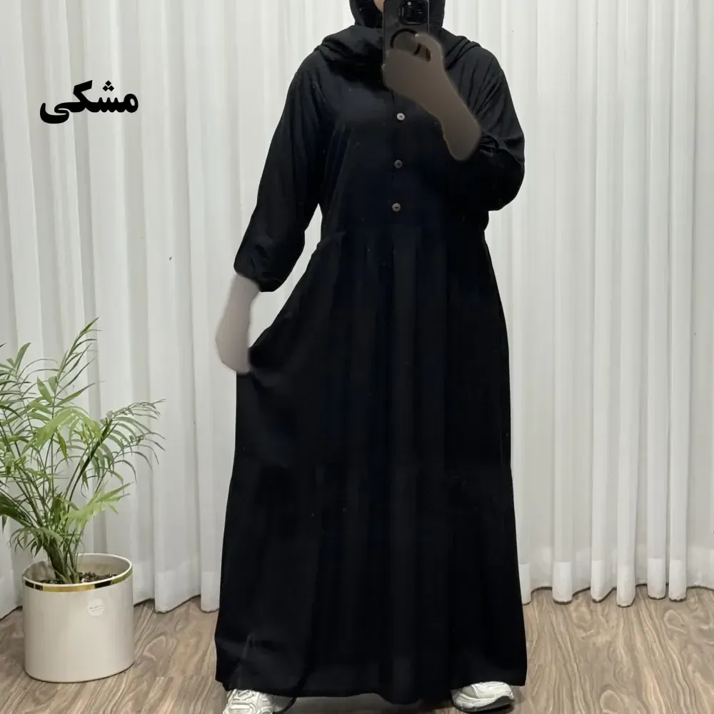 پیراهن ساحلی جلو دکمه نخی شسته شده فری سایز تا 46 بدون آبرفت و رنگ رفت کمربند دار تن خور شیک
