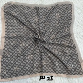 مینی اسکارف قهوهای نخ طرحبندی 65×65 سانتیمتر بدون آبرفت و رنگ رفت
