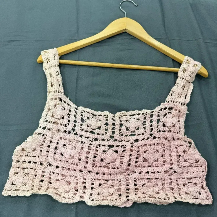 تاپ قلاب بافی فری سایز زنانه کد 1047 مناسب تا سایز 42 تن خور شیک