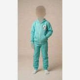 ست هودی شلوار بچگانه اسپرت دورس توکرکی سبزآبی سایز 40