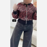 کاپشن بامبر زنانه جنس تاففته درجه یک فری سایز رنگی
