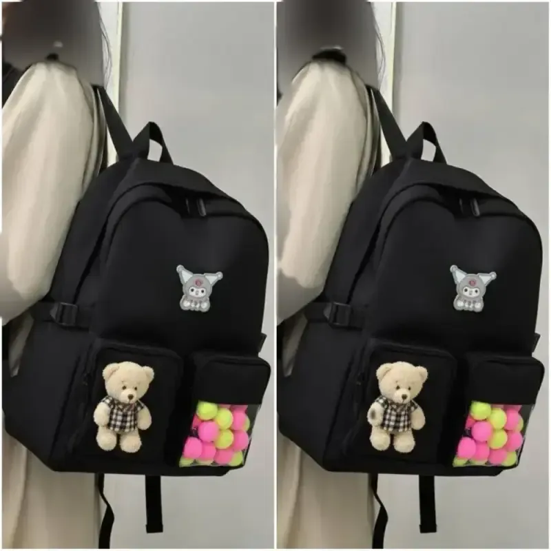 کوله پشتی طرح کرومی چرم مشکی اندازه 33 در 40 سانت