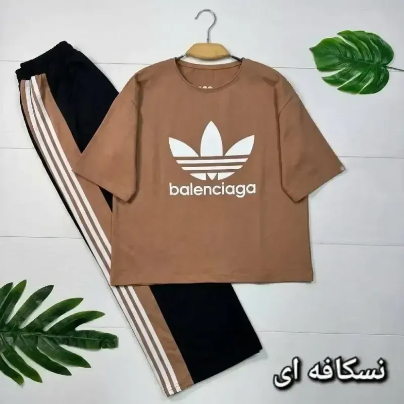 ست بریانا زنانه پنبه گلکسی مشکی فری سایز