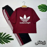 ست بالنسیاگا پنبه گلکسی فری 38_46 نسکافه ای بنتون صورتی مرجانی
