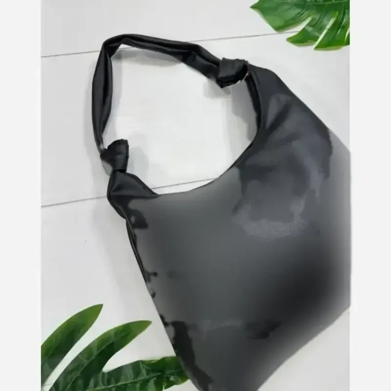 کیف چرم بند گره ای زنانه مشکی موکا جادار با کیفیت عالی 30*40 سانت