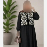 سارافن کریشه ابریشمی جلیقه سوزن دوزی مدل نیوشا سایز فری 38 تا 46