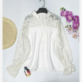 شومیز مجلسی زنانه مدل آیسو جنس کرسپو دانتل اعلاء فری سایز
