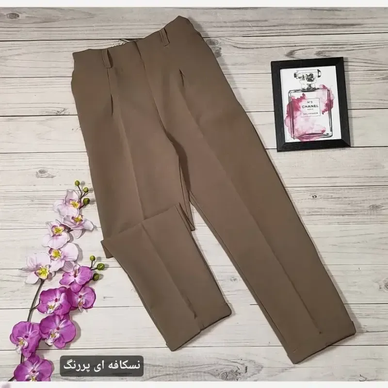 شلوار کرپ مام استایل پاکتی دابل گرم بالا سایز 42 تا 50