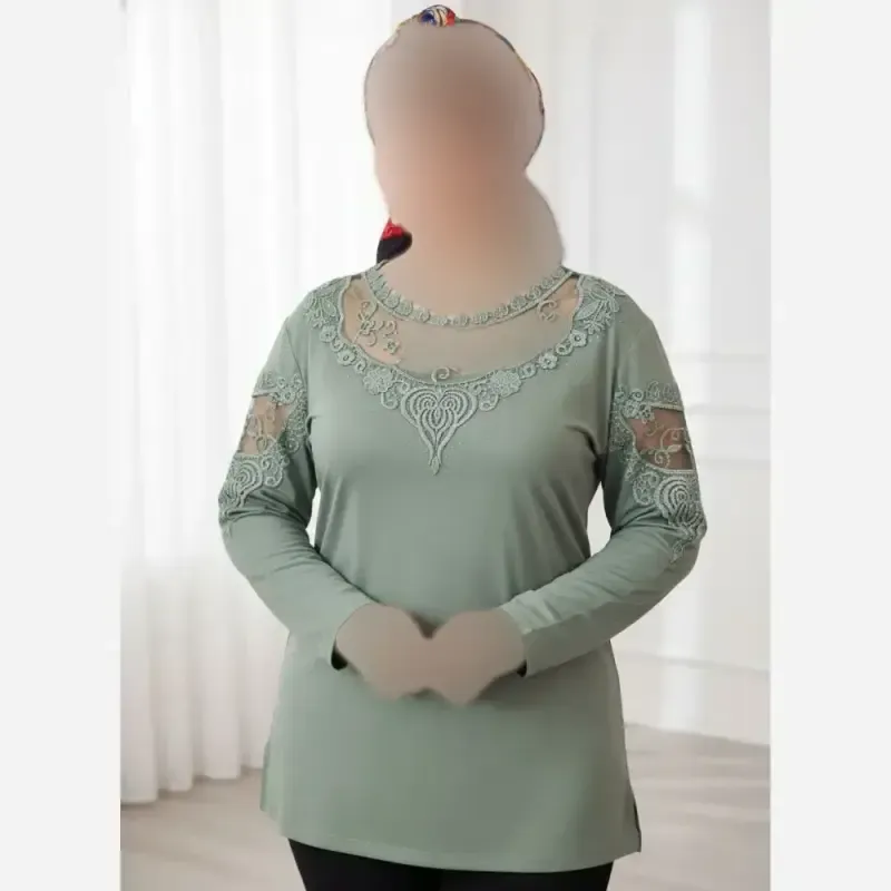 شومیز گیپوری نگین دار مدل دلسا جنس ویسکوز تیپ لاکرا فری سایز