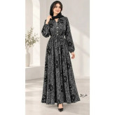 پیراهن آسلین زنانه طرحدار الیزه سایزبندی 1 و 2