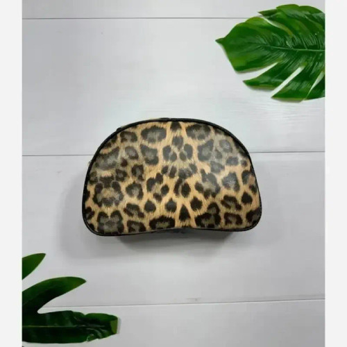 کیف چرم سی بل دو رو پلنگی و مشکی بند بلند 18*25 سانت