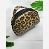 کیف چرم سی بل دو رو پلنگی و مشکی بند بلند 18*25 سانت
