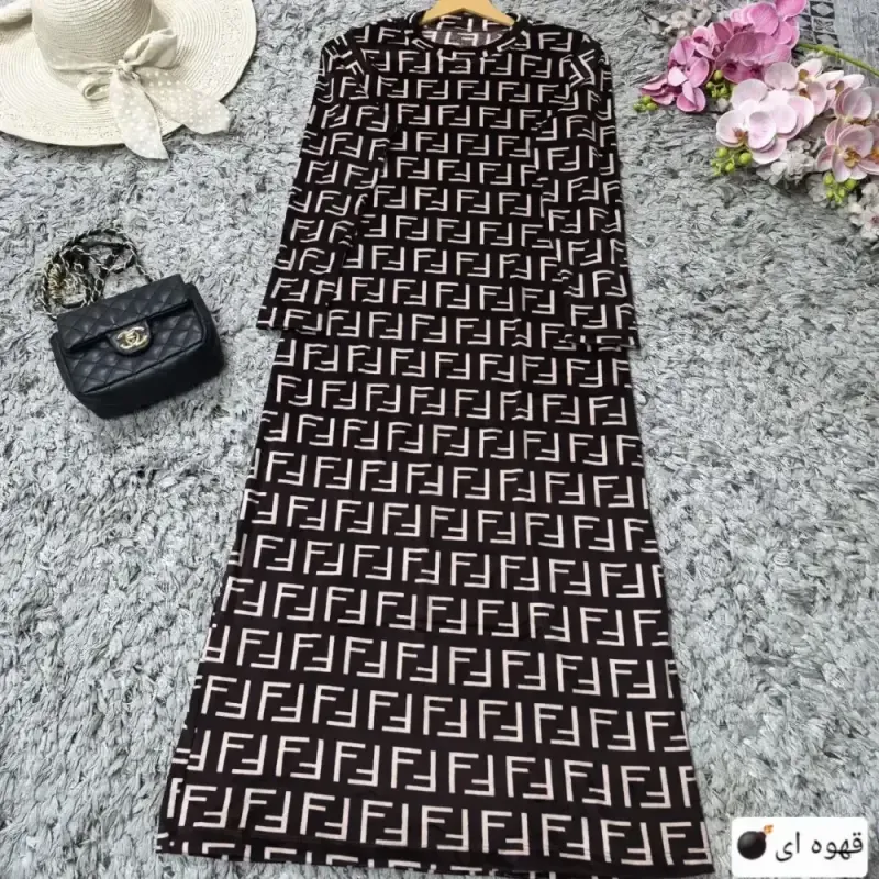 ماکسی مخمل مدل فندی زنانه سایزبندی 38 تا 48 قد 120 سانت