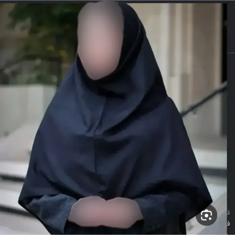 مقنعه کرپ خاویاری مشکی قد 90 و 100 درجه یک