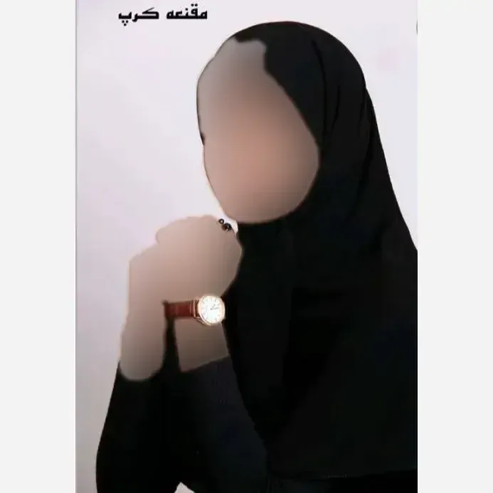 مقنعه کرپ خاویاری مشکی قد 90 و 100 درجه یک