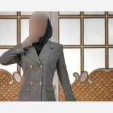 مقنعه تترون بروجرد درجه یک مشکی و سرمهای سایز 90 و 100