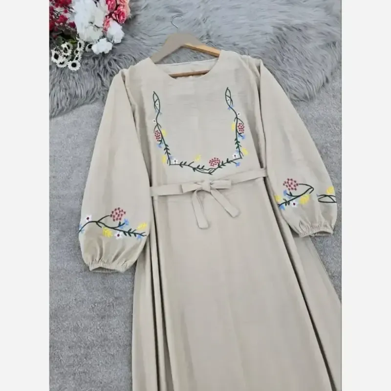 کفتان گلدوزی گلبرگ جنس بابوس فری سایز 40 تا 52
