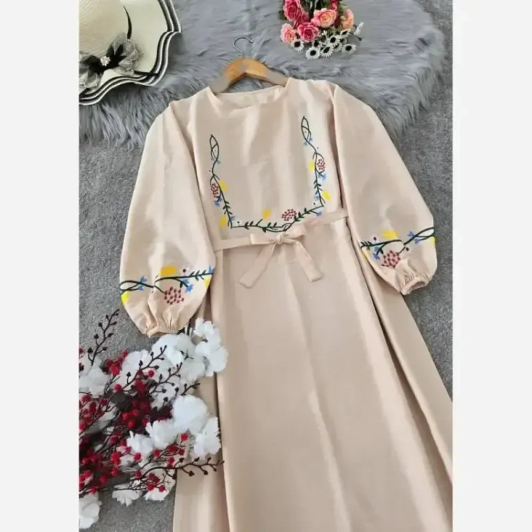 کفتان گلدوزی گلبرگ جنس بابوس فری سایز 40 تا 52