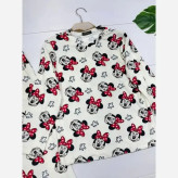 ست بلوز و شلوار مخمل وارداتی طرح میکی موس سایز 38 تا 46