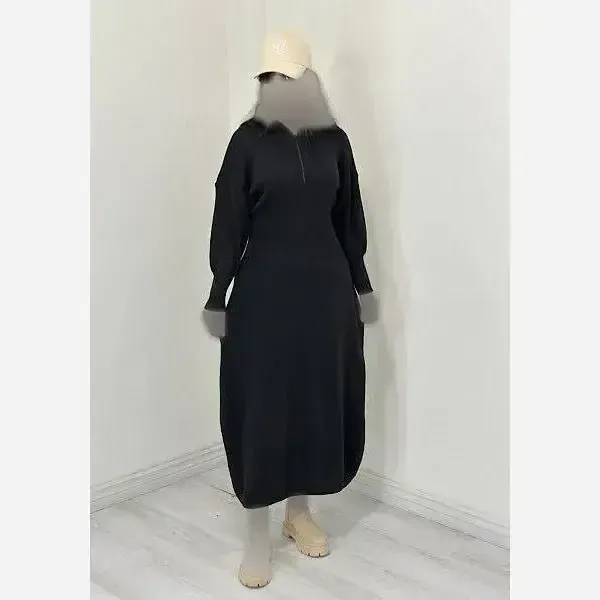 بافت زنانه شنی بلند فری سایز بافت سه نخ درجه یک