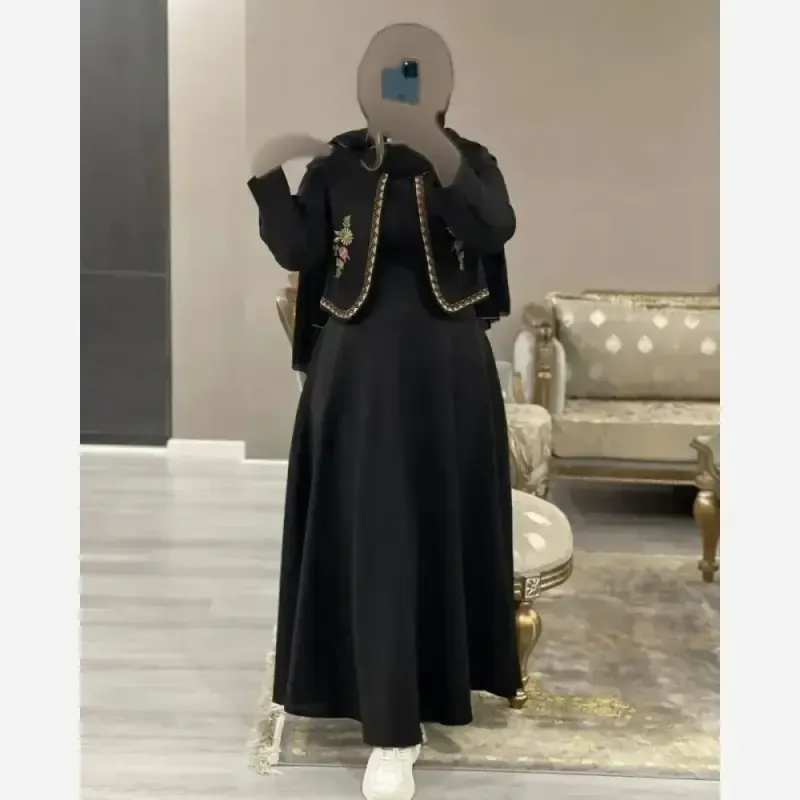 ست کت و سارافون گلدوزی ژیوا جنس تافته شاینی فری سایز 36 تا 46