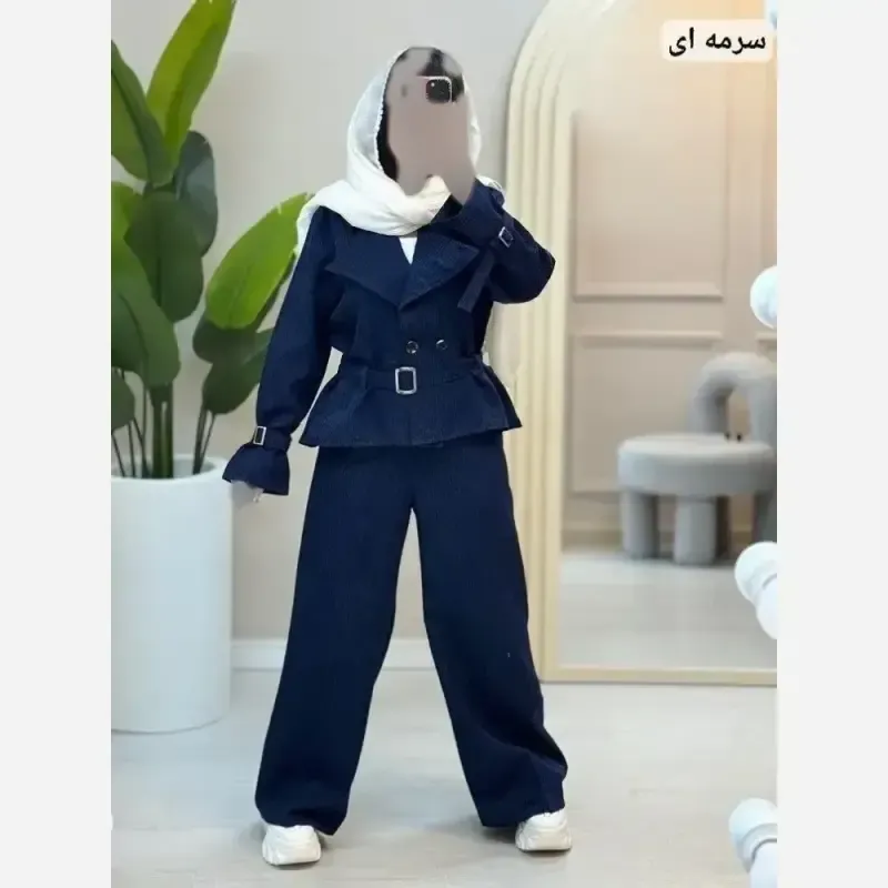 ست کت شلوار زنانه بارلین جنس پرشین دیپلمات سایز فری 36 تا 46