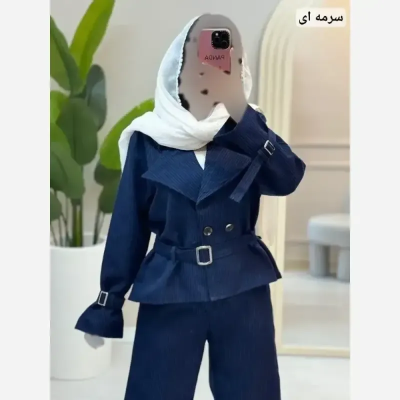 ست کت شلوار زنانه بارلین جنس پرشین دیپلمات سایز فری 36 تا 46