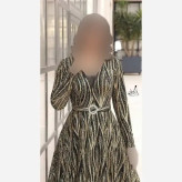 پیراهن مجلسی زنانه مدل پریزاد جنس شاین برجسته قد 150 استردار سایز بزرگ