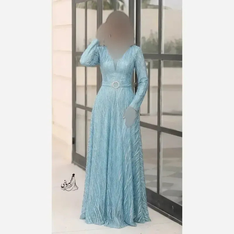 پیراهن مجلسی زنانه مدل پریزاد جنس شاین برجسته قد 150 استردار سایز بزرگ