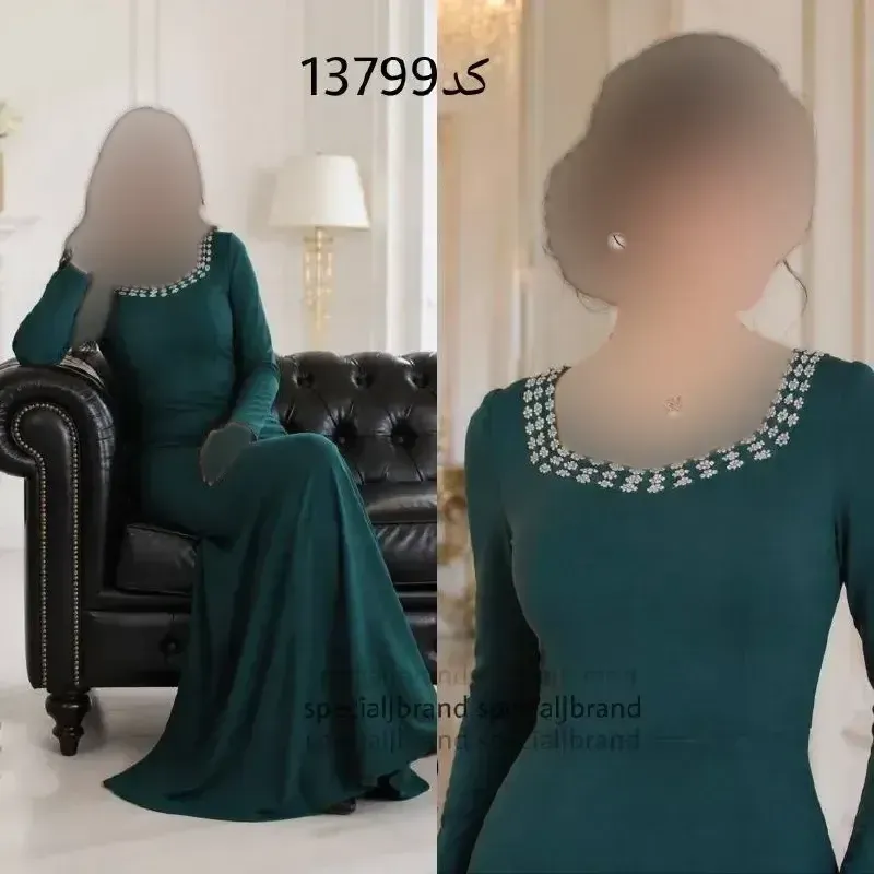 ماکسی مجلسی فرنیا جنس دالقیچ سنگ دوزی زیپدار رنگ مشکی و سبز