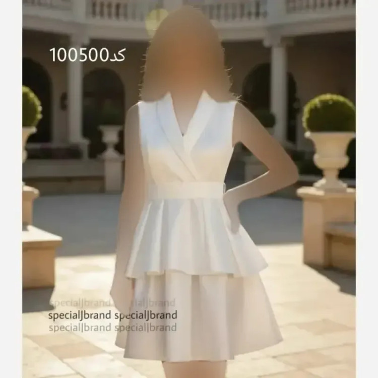 لباس مجلسی عروسکی سیتا جنس تافته آستر دار با کمربند