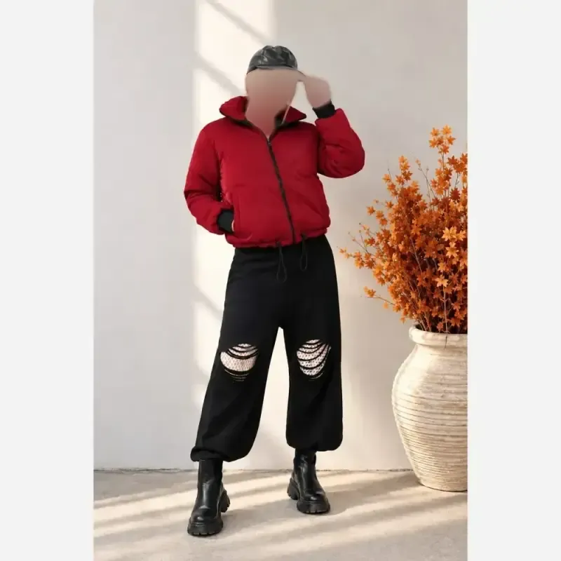 کاپشن سیلیکونی زنانه وارداتی درجه یک پشم شیشه دار سایز 36 تا 46