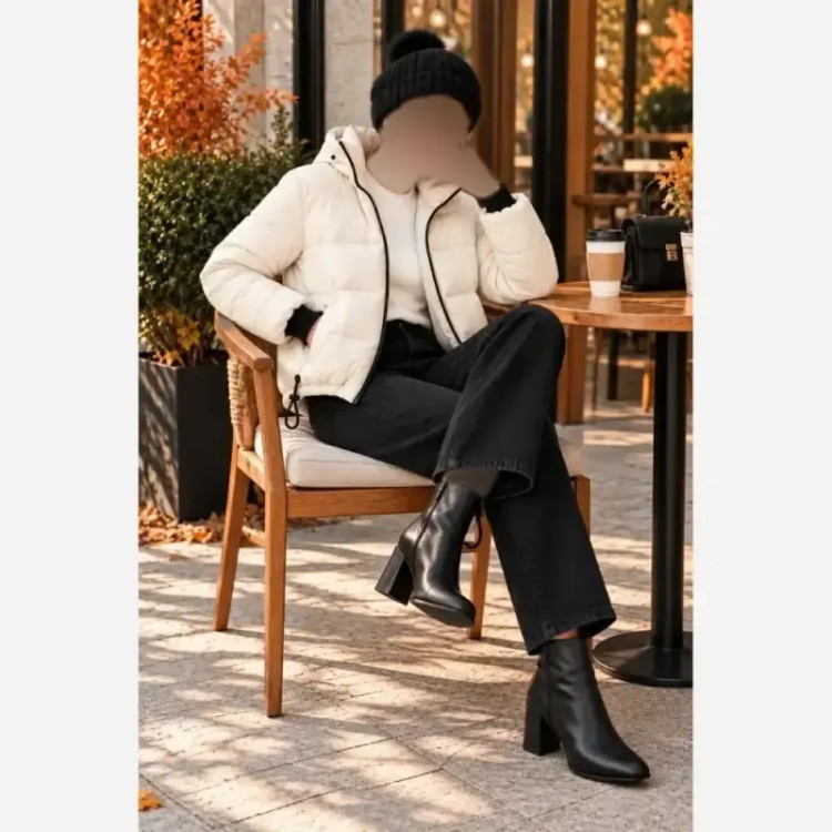کاپشن سیلیکونی زنانه وارداتی درجه یک پشم شیشه دار سایز 36 تا 46