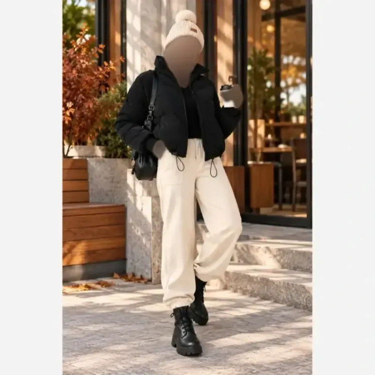 کاپشن سیلیکونی زنانه وارداتی درجه یک پشم شیشه دار سایز 36 تا 46