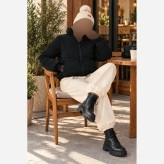 کاپشن سیلیکونی زنانه وارداتی درجه یک پشم شیشه دار سایز 36 تا 46