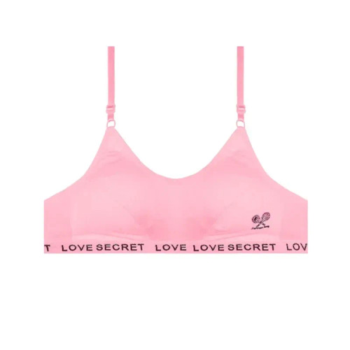 سوتین ورزشی دخترانه نخی دولایه کش LOVE SECRET مدل اسپرت بدون فنر