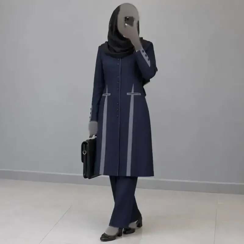 ست مانتو و شلوار اداری مکانیک پرشیا درجه یک جیب کاربردی