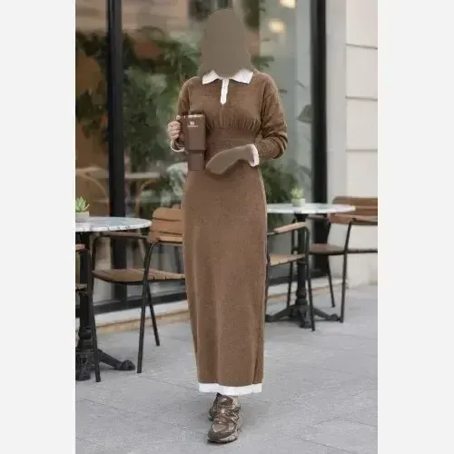 پلوشرت بلند بافت اکریلیک زنانه نیم زیپ رنگ بندی متنوع سایز 38 تا 50