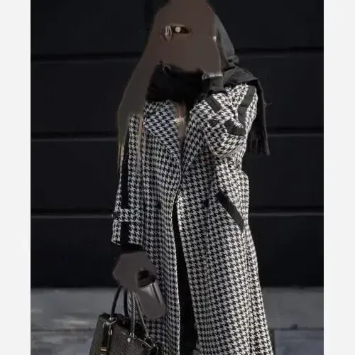 پالتو بلند مدل ملکا جنس پیردوپل سپاهان فری سایز 38 تا 50