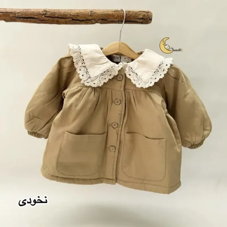 پالتو کتان دخترانه آستر خز پاییزه و زمستانه سایز 1 تا 7 سال